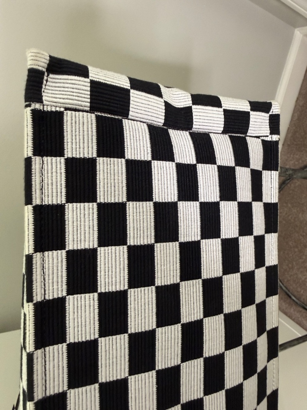 Dior Black and White Checkered Tote Bag - Picture 7 of 12